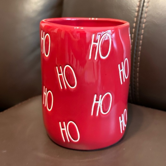 Rae Dunn HO HO HO Christmas Red and White Ceramic Mug BRAND NEW!! - Picture 2 of 3